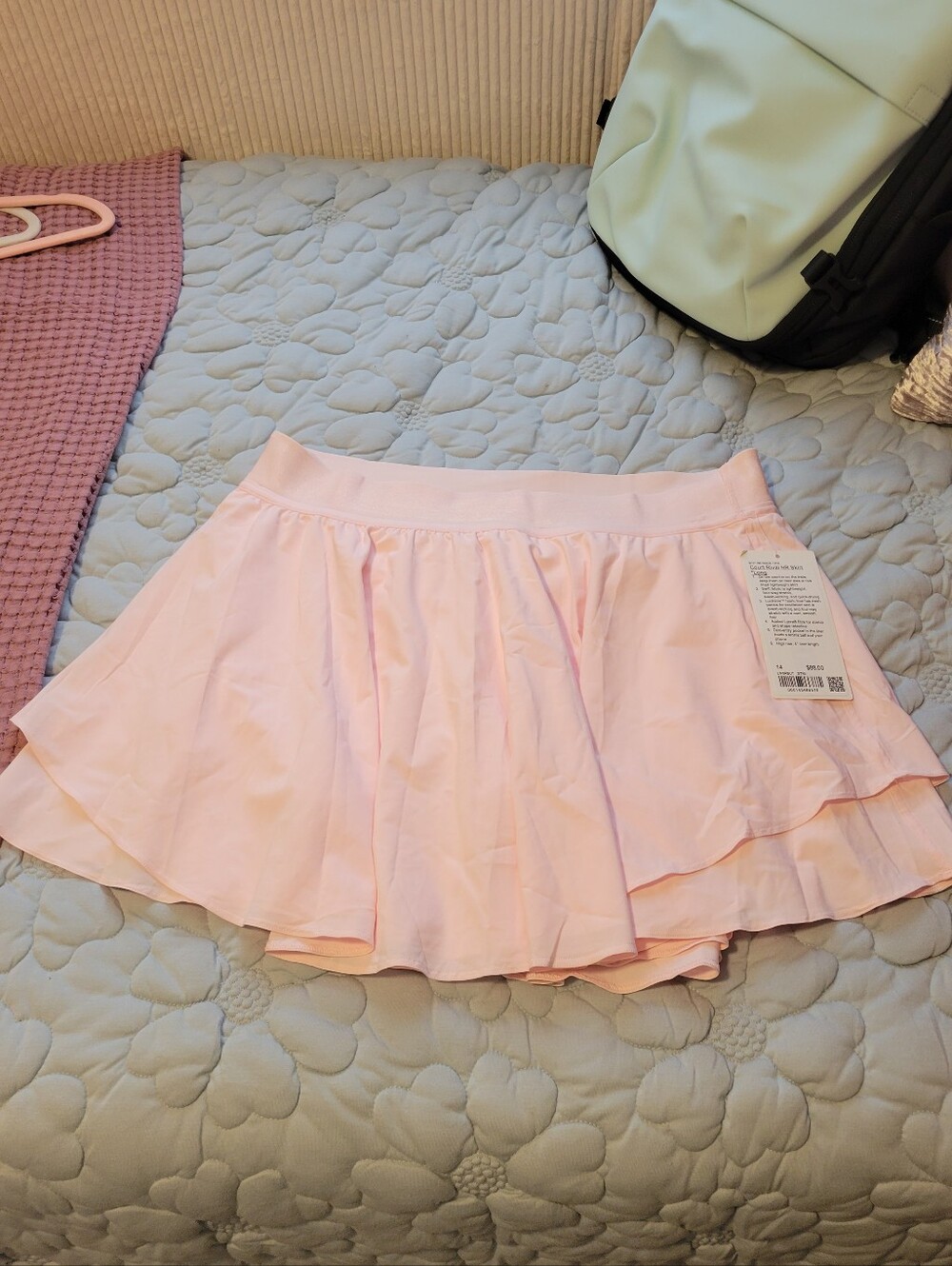 NWT Lululemon Court Rival HR Skirt *Long - Strawberry Milkshake - 14